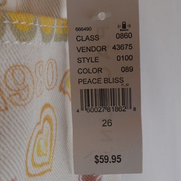 NWT Pacsun Mixed Pacific Sunwear Print Dad Jeans Womens Size 26 AOP Preppy - Picture 6 of 16